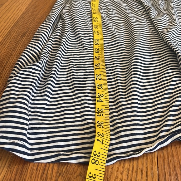 Demylee New York Women's White & Blue Striped A Line Dress Short Sleeve Small - Picture 9 of 9